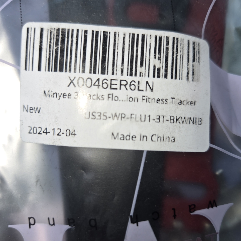 2 Packages Red,Blue, and Black Fitbit Textured Silicone Bands - Picture 8 of 8